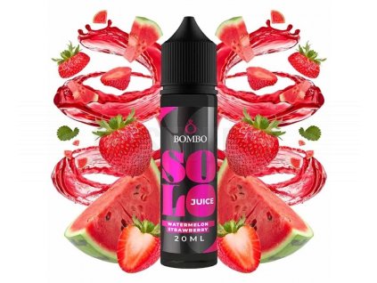 Bombo - Solo Juice - S&V - Watermelon Strawberry (Meloun a jahoda) - 20ml, produktový obrázek.