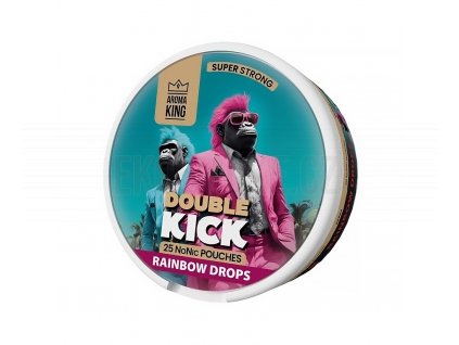 Aroma King Double Kick - NoNic sáčky - Rainbow Drops - 10mg /g, produktový obrázek.