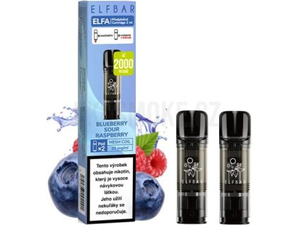 elf bar elfa pods cartridge 2pack blueberry sour raspberry 20mg