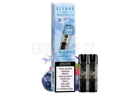 Elf Bar ELFA Pod - přednaplněná Cartridge - Blueberry Sour Raspberry - 20mg - 2ks