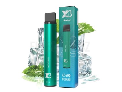 X4 Bar - 0mg - ZERO - Menthol, produktový obrázek.