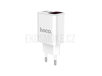 Nabíjecí adaptér do sítě Hoco C63A Dual USB (5V / 2,1A) (Bílý)