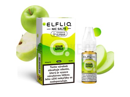 Elfliq Salt Sour Apple (Nakyslé jablko) 10ml 20mg