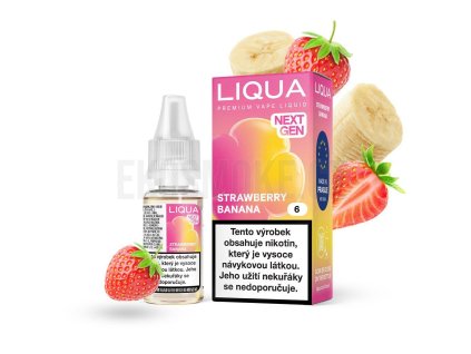 LIQUA Strawberry Banana Gum (Jahodovo-banánová žvýkačka) 10ml 6mg