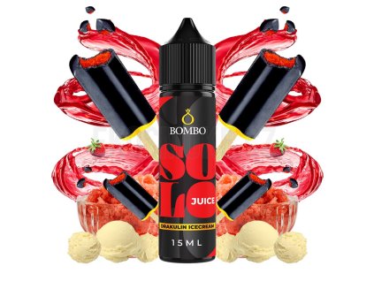 Příchuť Bombo Solo Juice S&V: Drakulin Icecream (Jahodovo-vanilková zmrzlina s colou) objem 15ml
