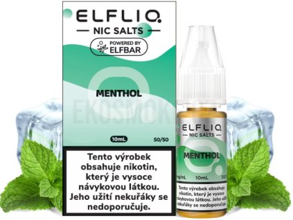 liquid elfliq nic salt menthol 10ml 10mg