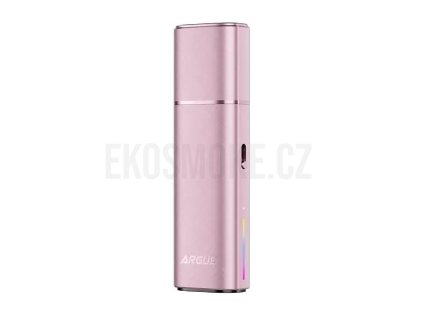 Voopoo Argus Klyc v růžové barvě s elegantním povrchem a barevnou LED indikací stavu