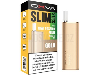oxva slimstick elektronicka cigareta 1500mah kiwi passion fruit 20mg gold color
