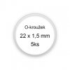 Sada O-kroužků / těsnění 22x1,5 mm (5ks)