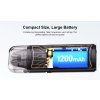 Vnitřní struktura Lost Vape Ursa Cap Pro s baterií 1200mAh a kompaktními rozměry pro přenosnost