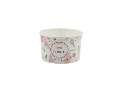 Papírová miska na zmrzlinu 245ml ICE CREAM O 93mm (25ks)