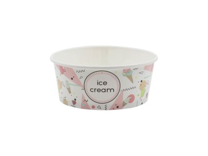 Papírová miska na zmrzlinu 350ml ICE CREAM O 121mm (30ks)