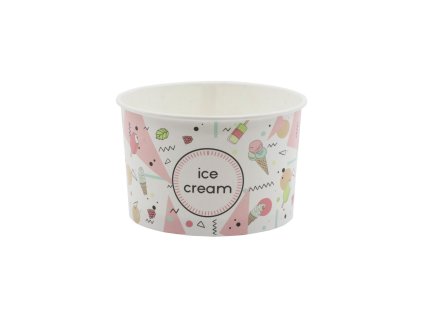 Papírová miska na zmrzlinu 360ml ICE CREAM O 102mm (25ks)
