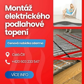 Montáž elektrické podlahové topení - celá ČR
