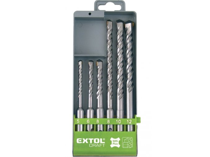 Vrtáky SDS PLUS do betonu 6ks 5 8x110mm,8 12x160mm 1
