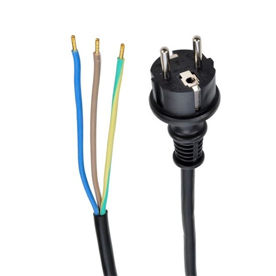 Solight Flexo šňůra, 3x1,5mm2, černá, guma, 5m PF37