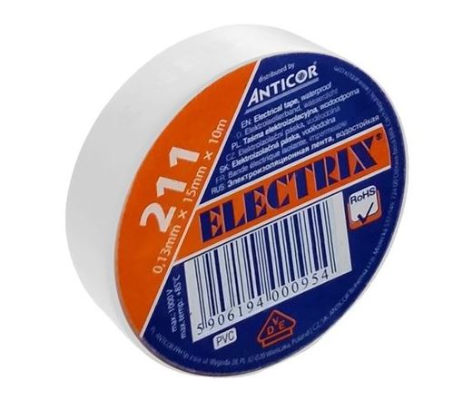 ANTICOR Izolační páska PVC 15mm / 10m bílá