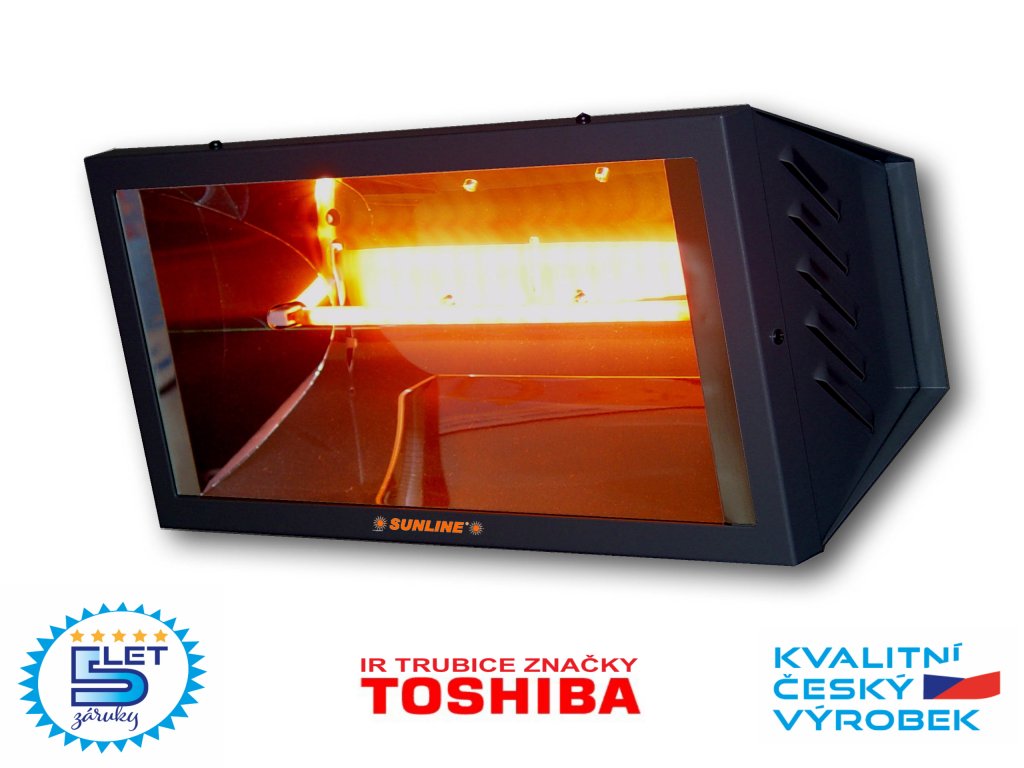 Elektrický infračervený zářič infrazářič SUNLINE SP1500 (grafitový)