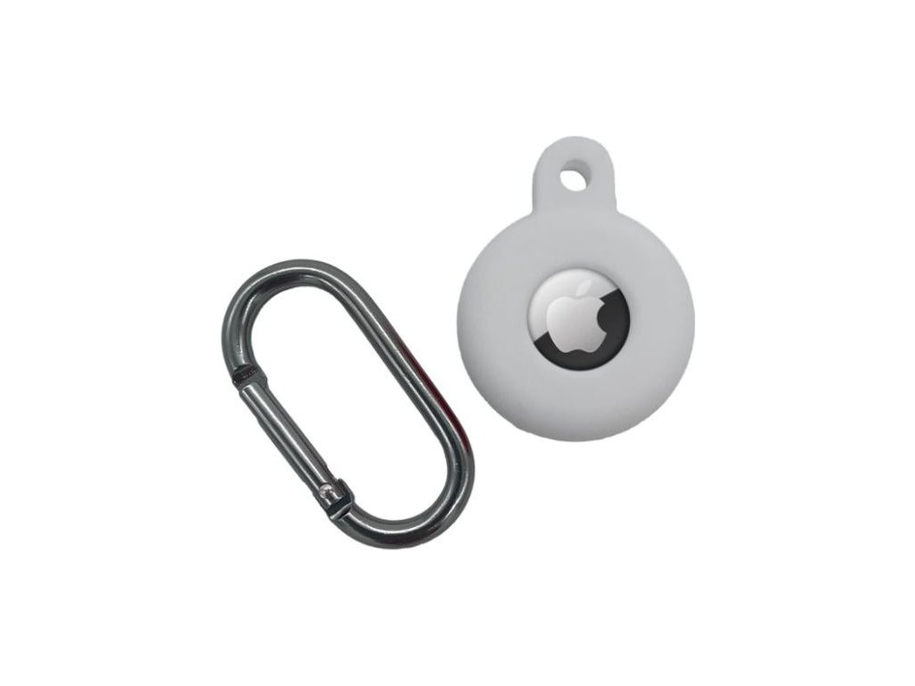 Silikonové pouzdro s háčkem pro AirTag bílé