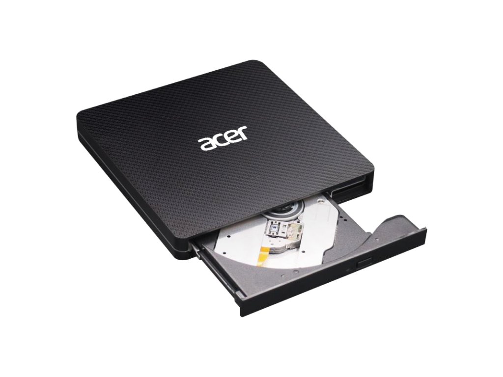 ACER Portable DVD Writer, USB 3.5 + Type-C 3.0, 140 x 142 x 17mm, burn speed CD-R: 24X CD-RW: 16X ,DVD-R,8X, DVD-RW 6X