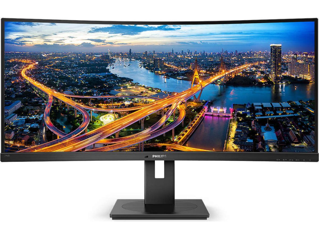 Philips MT VA LED 346B1C/00 - VA panel, 3440x1440, DP, HDMI, USB-C dock, reproduktory, pivot, zakrivený