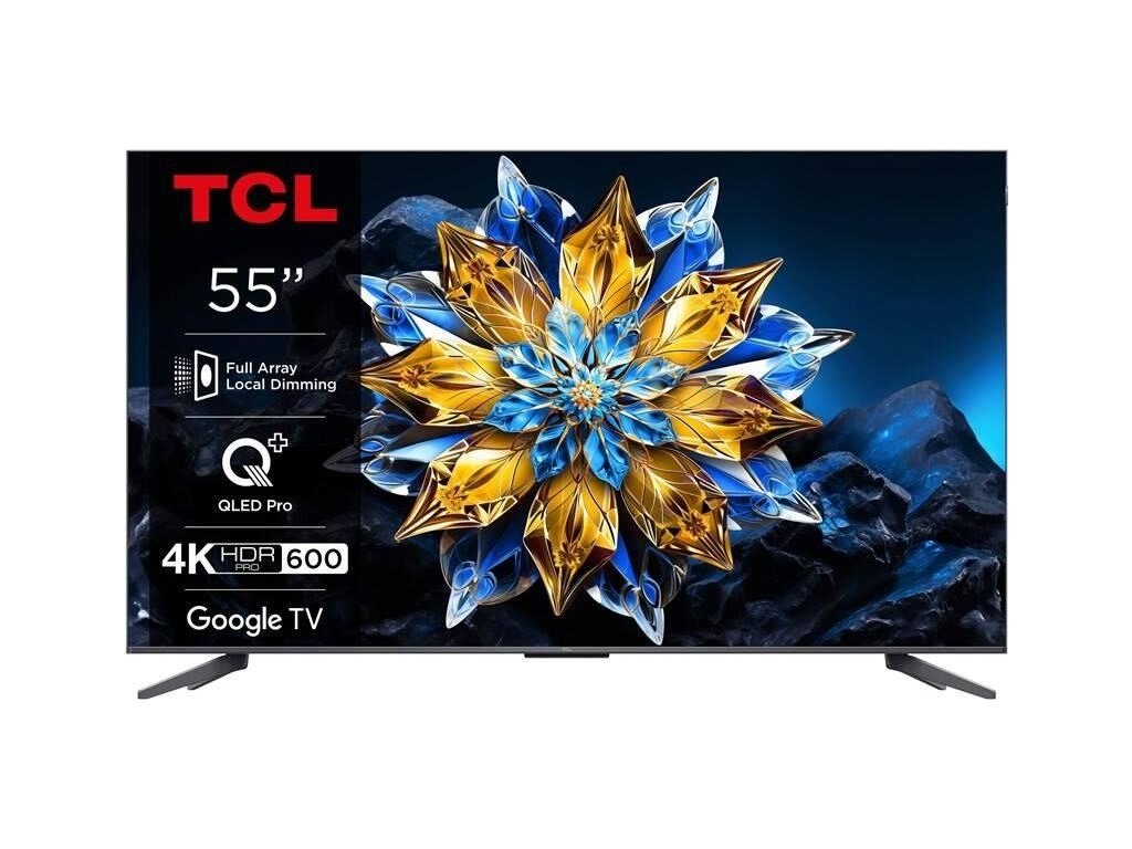 TCL C655 55" TV, 4K Ultra HD, QLED, Google TV, HDR, Bluetooth, WiFi, reproduktory ONKYO 2.1 se subwooferem