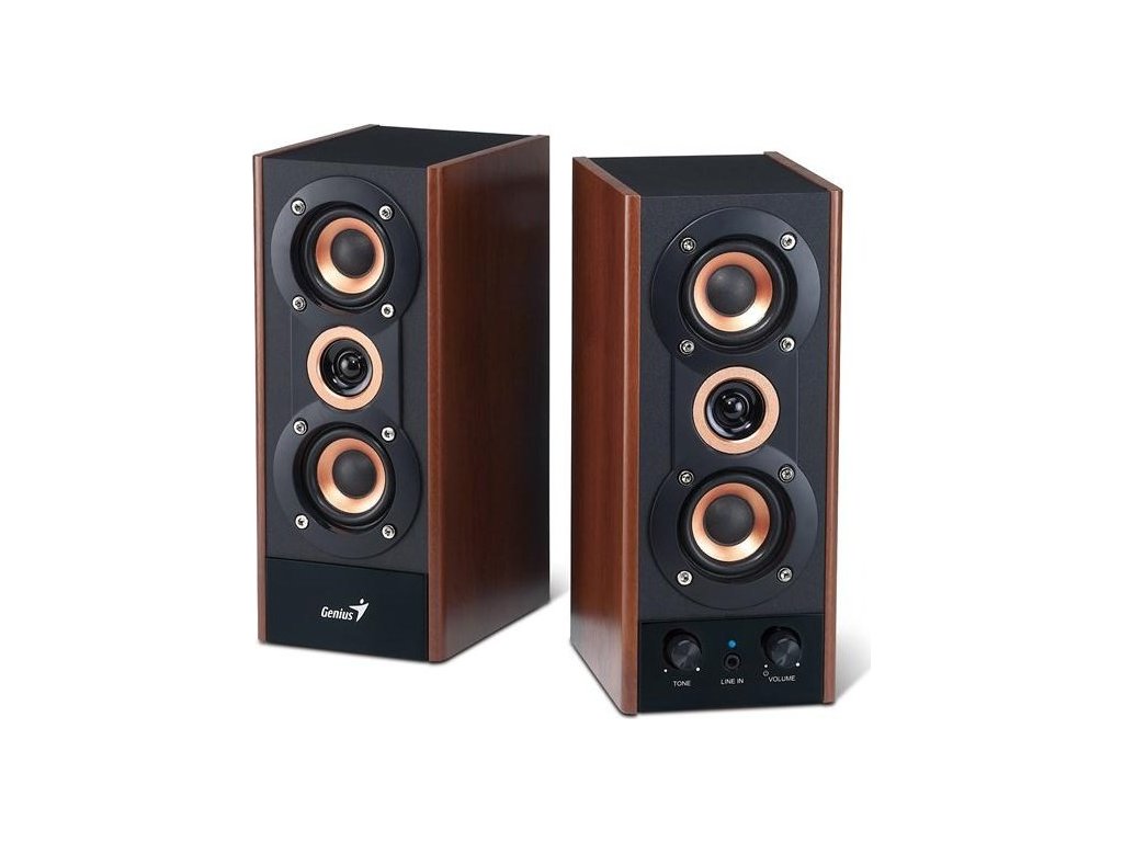 Reproduktory GENIUS SP-HF 800A v2, 2.0, 20 W RMS, drevený