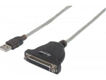MANHATTAN Kábel / prevodník USB na paralelný port 1,8 m (USB AM / DB25F, IEEE1284)