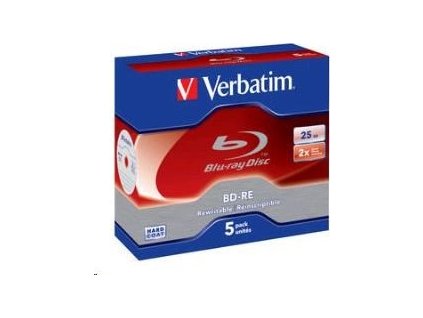 VERBATIM BD-RE(5-pack)Blu-Ray/Jewel/2x/25GB