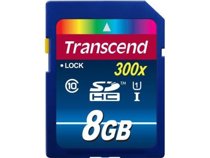 Karta TRANSCEND SDHC 8GB Premium, Class 10 UHS-I, 300X