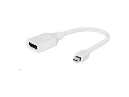 adaptér z Mini DisplayPort samec na DisplayPort samica, biely, CABLEXPERT