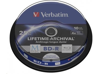 VERBATIM MDisc BD-R(10-pack)Spindle/4x/25GB