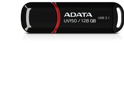 ADATA Flash disk 128GB UV150, USB 3.1 disk Dash Drive (R:90/W:20 MB/s) čierny