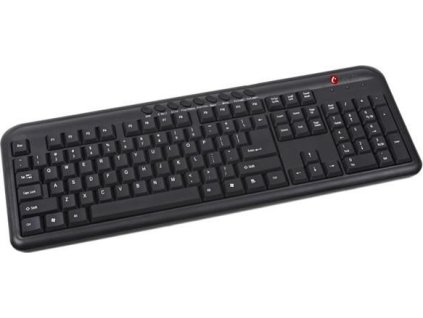 C-TECH klávesnice KB-102M USB, multimediální, slim, black, CZ/SK