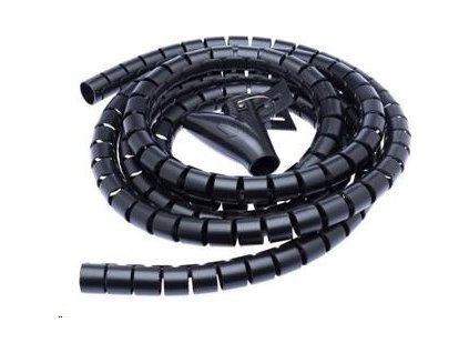 CONNECT IT rúrka na vedenie káblov WINDER, 2,5 m x 20 mm, čierna (organizér káblov)