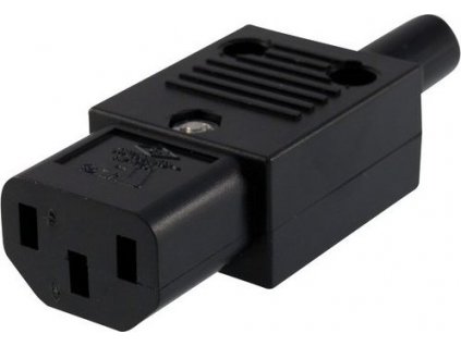 Napájací konektor PREMIUMCORD 230V pre kábel (samica, IEC C13)
