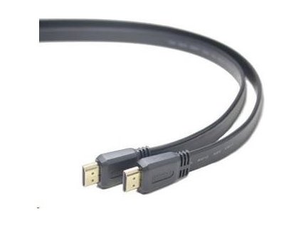 PREMIUMCORD HDMI High Speed + Ethernet plochý kábel, pozlátené konektory, 2 m