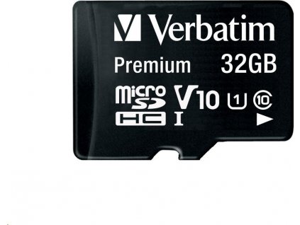 Karta VERBATIM MicroSDHC 32GB Premium, U1 + SD adaptér