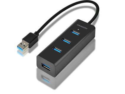 AXAGON HUE-S2B, 4x USB 3.0 CHARGING hub, micro USB nap. konektor, kábel USB-A 30cm