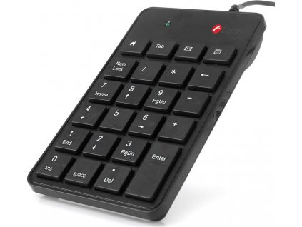 C-TECH klávesnice numerická KBN-01, 23 kláves, USB slim black