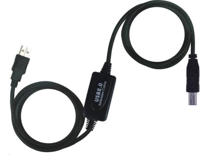 PREMIUMCORD USB 2.0 opakovač a prepojovací kábel A/M-B/M 15m