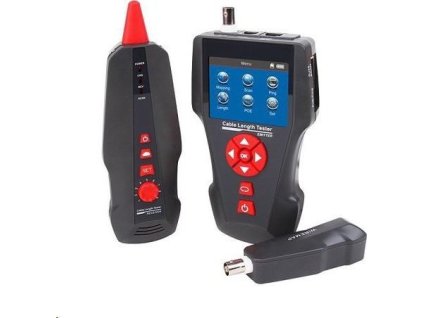 Tester káblov LAN TLCD80 s LCD displejom, koaxiálne káble, Cat3/Cat5E/Cat6, UTP/STP, USB, PoE, ping, sonda, antiloop