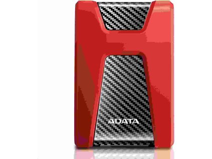 Externý pevný disk ADATA 2TB 2,5" USB 3.1 DashDrive Durable HD650, červený (gumový, odolný voči nárazom)