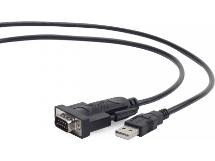 GEMBIRD Káblový adaptér USB-sériový 1,5 m 9 pin (com), čierny