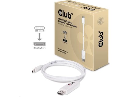 Adaptér Club3D USB 3.1 Typ C na DisplayPort 1.2 4K60Hz UHD 1,2 m (M/M)