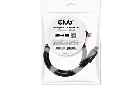 Club3D Certifikovaný Kabel DisplayPort 1.4 HBR3 8K60Hz (M/M), 1m