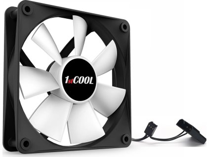 1stCOOL ventilátor SILENT, 12 cm Čierna/biela 3pin/Molex