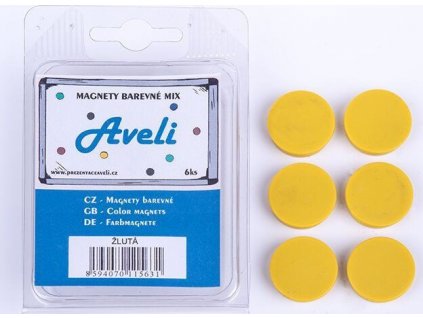 Sada magnetov AVELI, žltá