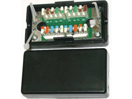 Spojovací box UTP Cat5E narážecí, černá