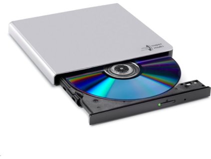 HITACHI LG - externá mechanika DVD-W/CD-RW/DVD±R/±RW/RAM GP57ES40, Slim, Silver, box+SW